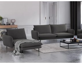 Tmavosivá leňoška Cosmopolitan Design Vienna, ľavý roh