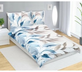 Bellatex Saténové prestieradlá Jesenná modrá , 140x 220 cm, 70 x 90 cm, 140 x 220 cm, 70 x 90 cm