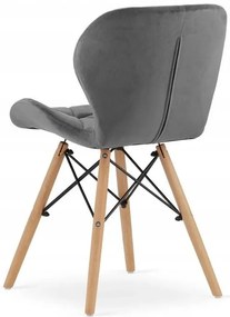 Jedálenská zostava TODI 60cm okrúhly stolový set čierny + 2 stoličky LAGO sivé