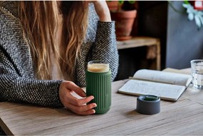 Zelený sklenený cestovný hrnček 340 ml – Black + Blum