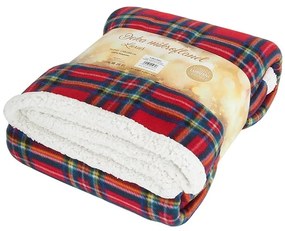 Baránková deka z mikroplyšu BUFFALO TARTAN červená Rozmer: 150 x 200 cm