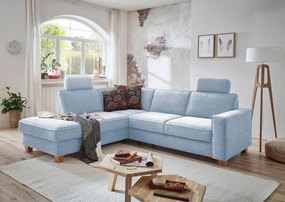 XXXLutz ROHOVÁ SEDAČKA, textil, svetlomodrá Sit & More - Sedačky - 000144005808