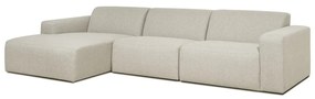 Béžová/krémovobiela rohová pohovka (ľavý roh) Roxy – Scandic