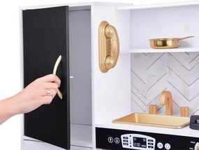 JOKOMISIADA Veľká drevená detská kuchyňa s chladničkou, rúrou, krájačom a drezom ZA5269