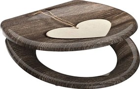 Eisl Sanitär WC sedadlo Duroplast Soft Close Wood Heart 82377