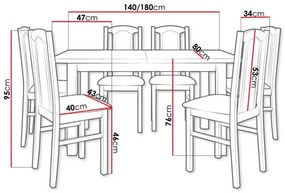 Jedálenský set (pre 6 osôb) Asignados AL6 (biela + hnedá). Vlastná spoľahlivá doprava až k Vám domov. 1121730