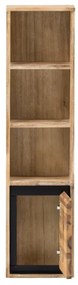 furniture-nabytek.cz - Masívna závesná polička Jolo z akáciového dreva, lakovaná, prírodná farba – 25×15×100 cm