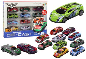 Lean Toys Súprava autíčok na trecí pohon 1:64 – 10 kusov
