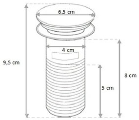 Click / clack zátka MEXEN - s prepadom - s keramickou hlavou - biela, 79920-25