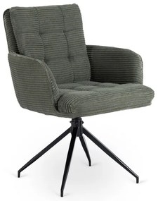 Dizajnová otočná stolička Antony zelený menčester