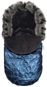 NEW BABY Luxusný fusak s kožušinkou New Baby modrý