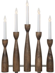 Vianočná svetelná dekorácia do zásuvky v tmavoprírodnej farbe Midja 2.0 – Star Trading