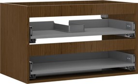 Mexen Box-A, závesná skrinka 80 cm, 2 zásuvky, orech, 91AX0-0800-470-2-86