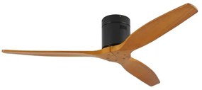 ZEVENTI - Stropný ventilátor SPELLO Wi-Fi Tuya čierna/dub + diaľkové ovládanie