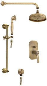 Sapho Sapho, KIRKÉ podomietkový sprchový set s pákovou batériou, 2 výstupy, bronz, KI42B-01