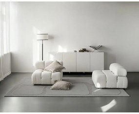 Sivý vlnený koberec 133x190 cm Morphic Organica – Agnella