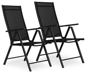 Komplet 2 záhradných stoličiek, čierne MultiGarden
