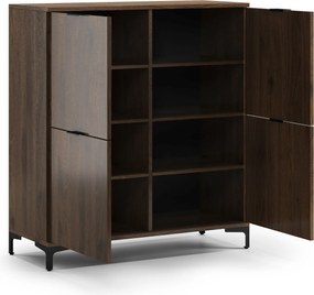 Komoda LANA 02 Elegantný orech -STOJACA KOMODA 4-DVEROVÁ
