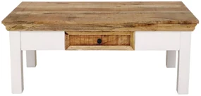 furniture-nabytek.cz - Konferenčný stolík so zásuvkou z masívu mango 110x45x60.