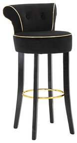 Modrá zamatová barová stolička 96 cm Luxy – Mauro Ferretti