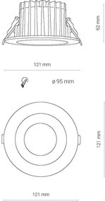 Svietidlo Nowodvorski 8772 CL KEA LED 20W, 4000K WHITE