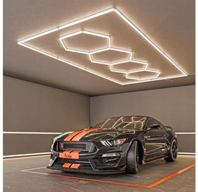 LED Stropné svietidlo LED/384W/85-265V 4000K 484x243 cm CRI 90 IP54 biela