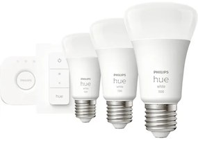 Štartovacia sada Philips HUE 8719514289130 - Bridge+stmievač+3x LED žiarovka HUE White A60 9,5 W/75 W 1100lm 2700K