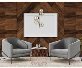 ITALUX PND-406007-V5-HBR - Luster na tyči CANELLO 5xG9/5W/230V mosadz