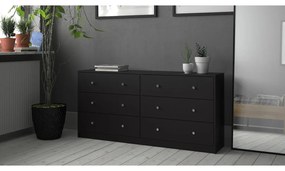 Čierna komoda Tvilum May, 143 x 68 cm