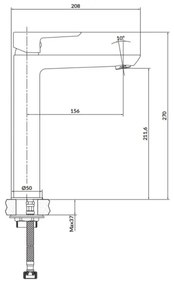Cersanit S951-355 - Umývadlová batéria MILLE 27 cm biela + výpust