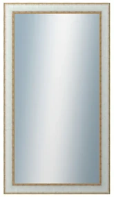 DANTIK - Zrkadlo v rámu, rozmer s rámom 50x90 cm z lišty DOPRODEJMETAL bielozlatá (3023)