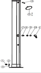 Marimex | Adaptér na záhradnú hadicu solárnej sprchy UNO 40 l hliníkovej | 10992068