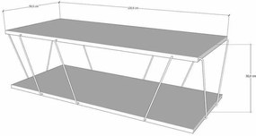 Konferenčný stolík Labranda White and Black