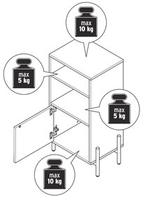 Kúpeľňová skrinka s drevenou dyhou