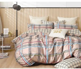 Bavlnená saténová posteľná bielizeň Albs-01295b 140x200