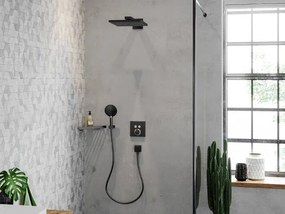 Hansgrohe Raindance E, hlavová sprcha 300 1jet so sprchovým ramenom, kartáčovaný čierny chróm, HAN-26238340
