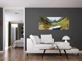 Obraz - Seealpsee, jazero Švajčiarska (120x50 cm)