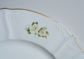 Thun tanierová súprava Bernadotte biele kvety 27-dielná