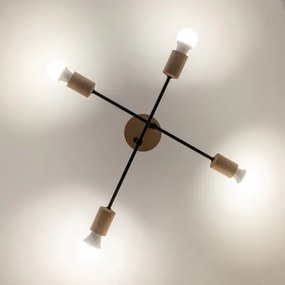 Prisadený luster CAMBRIDGE 4xE27/15W/230V borovica