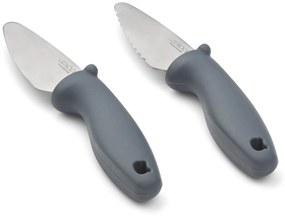 LIEWOOD Detský nožík Perry Whale Blue – sada 2 ks