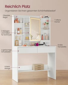 Toaletný stolík so zrkadlom a LED osvetlením RDT143WB01