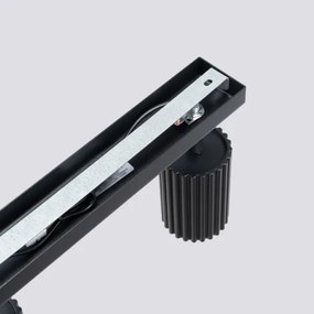 Sollux SL.1585 - Bodové svietidlo KARBON 6xGU10/10W/230V čierna