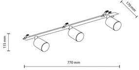 Podhľadové bodové svietidlo NEX 3xGU10/10W/230V biela