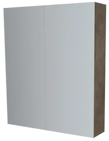 Mereo, Mereo Kúpeľňová zrkadlová skrinka 60 cm, galerka, 2 x dvierka, Multidecor, Betón Chicago tmavosivý, MER-CN798G62BCS2