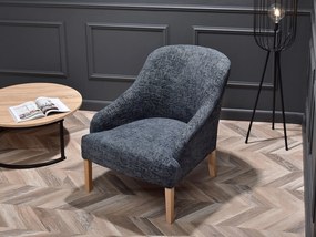 Relaxačné kreslo Roseile (sivá + dub). Akcia -20%. Vlastná spoľahlivá doprava až k Vám domov. 1136276