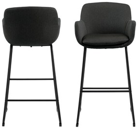 Barová stolička Lisa tmavosivá