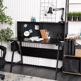 PROXIMA.store - Industriálny písaci stôl ICE FARBA: čierna