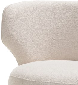 Jídelní designová židle Elaine boucle krémová