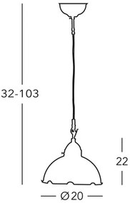 Kolarz 731.30.53 - Luster na lanku NONNA 1xE27/75W/230V