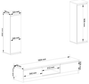 Obývacia stena CLP dub sonoma